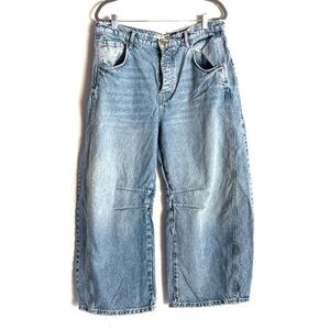 Free People We The Free Good Luck Barrel Leg Mid Rise Jeans